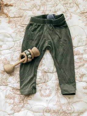 Jax & Lennon Bamboo Cotton Leggings in Green (0-6m)