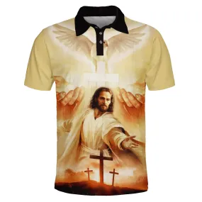 Jesus Hands Polo Shirt - Christian Shirts & Shorts