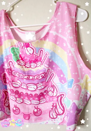 Kawaii Sparkle Cake Crop Top [Made To Order]