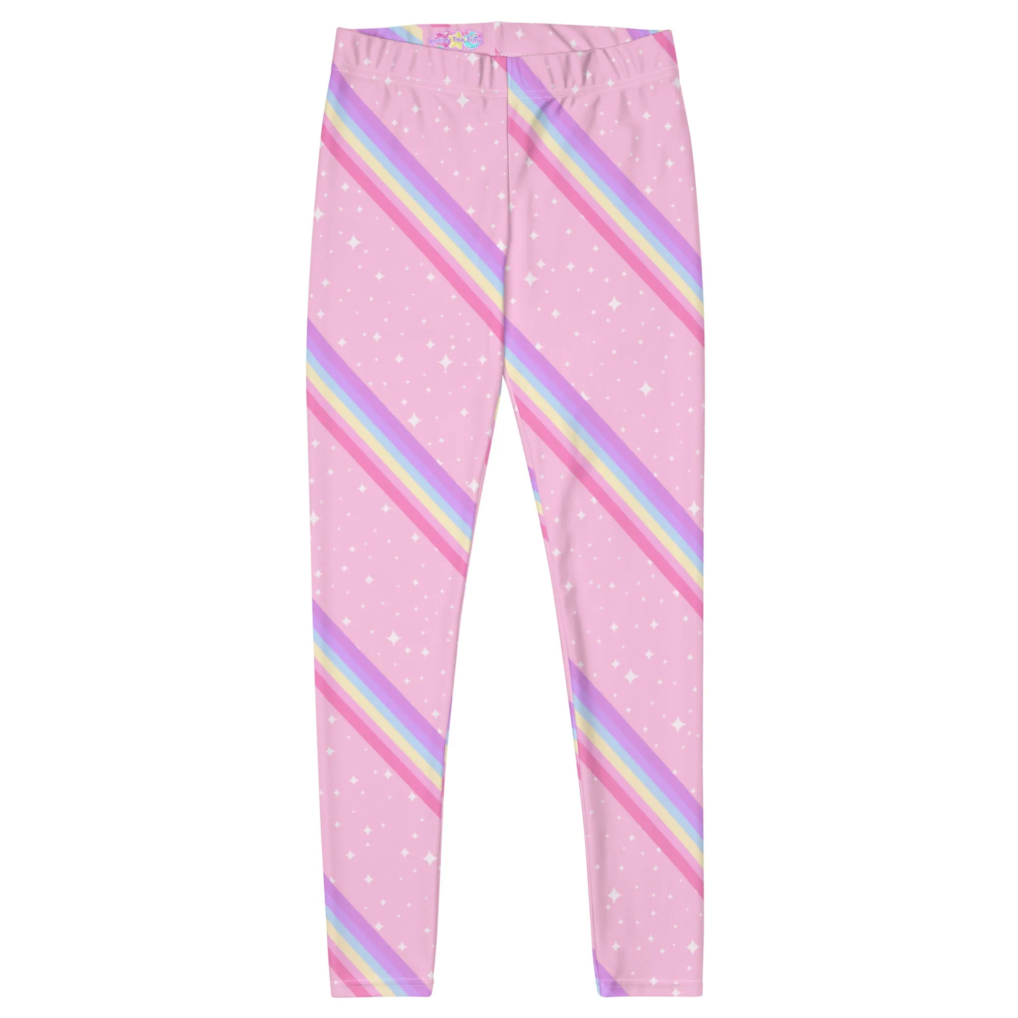 Kawaii Sparkle Cake Rainbow Beam Leggings