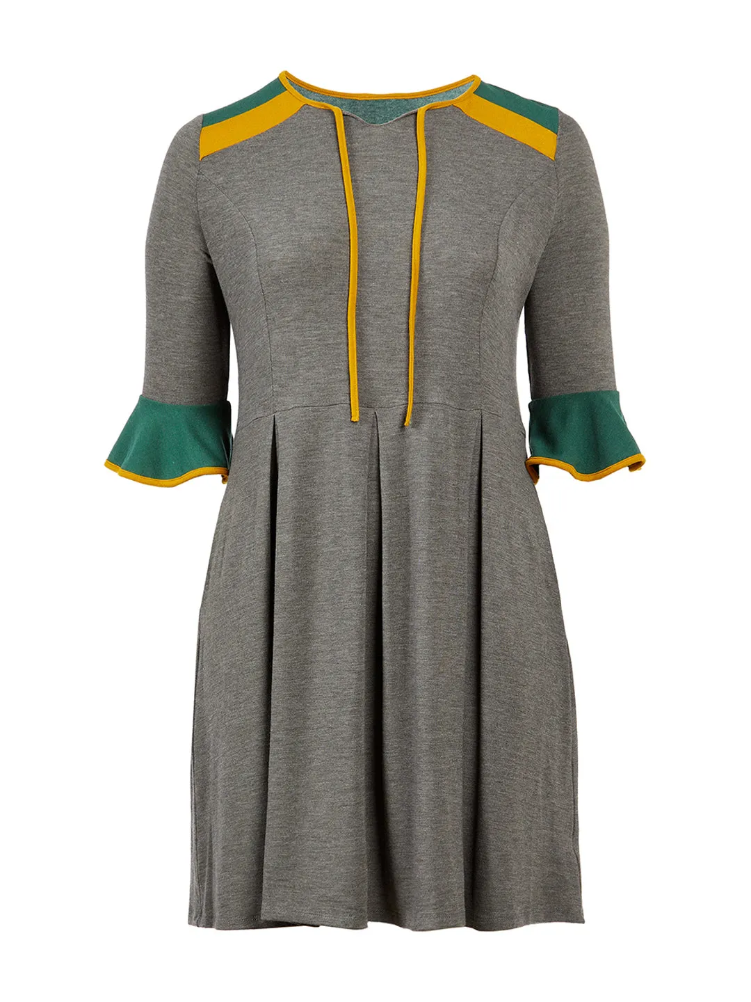 Keyhole detail Grey Sweater Dress