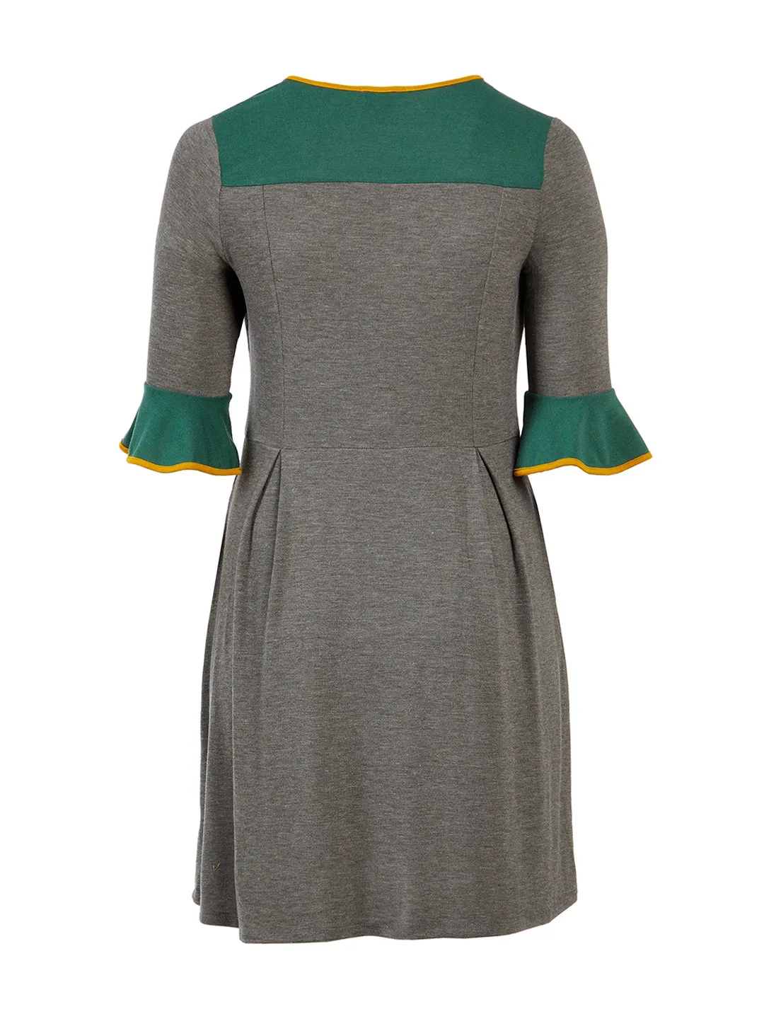 Keyhole detail Grey Sweater Dress