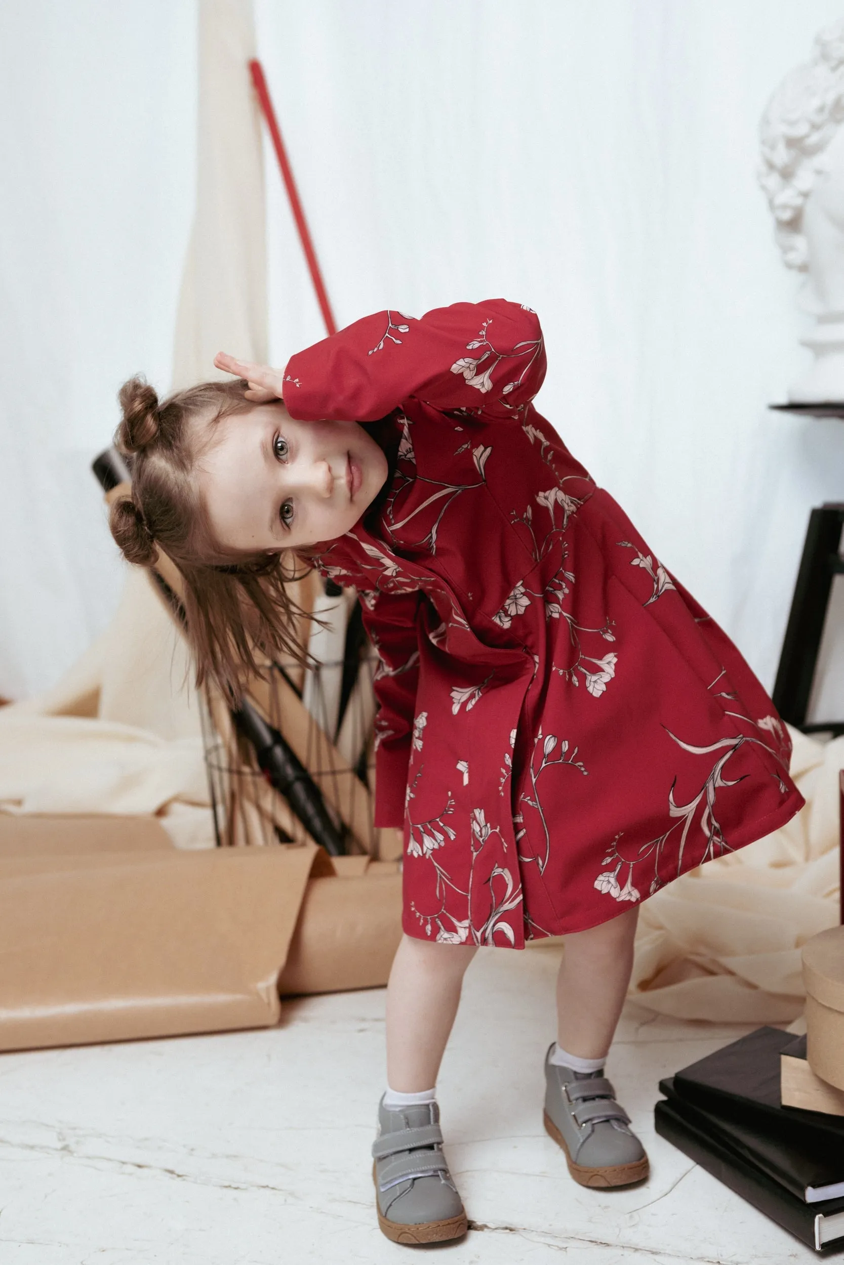 Kids' Freesia Rain Raincoat Red