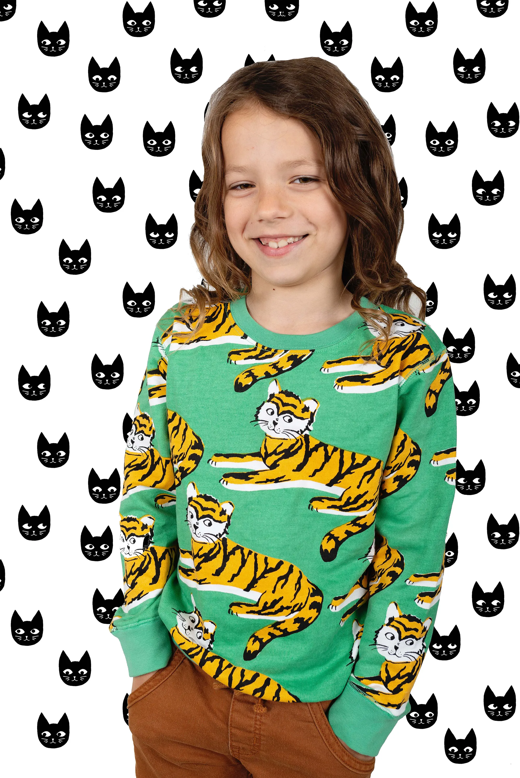 Kids Tiger Allover Sweatshirt