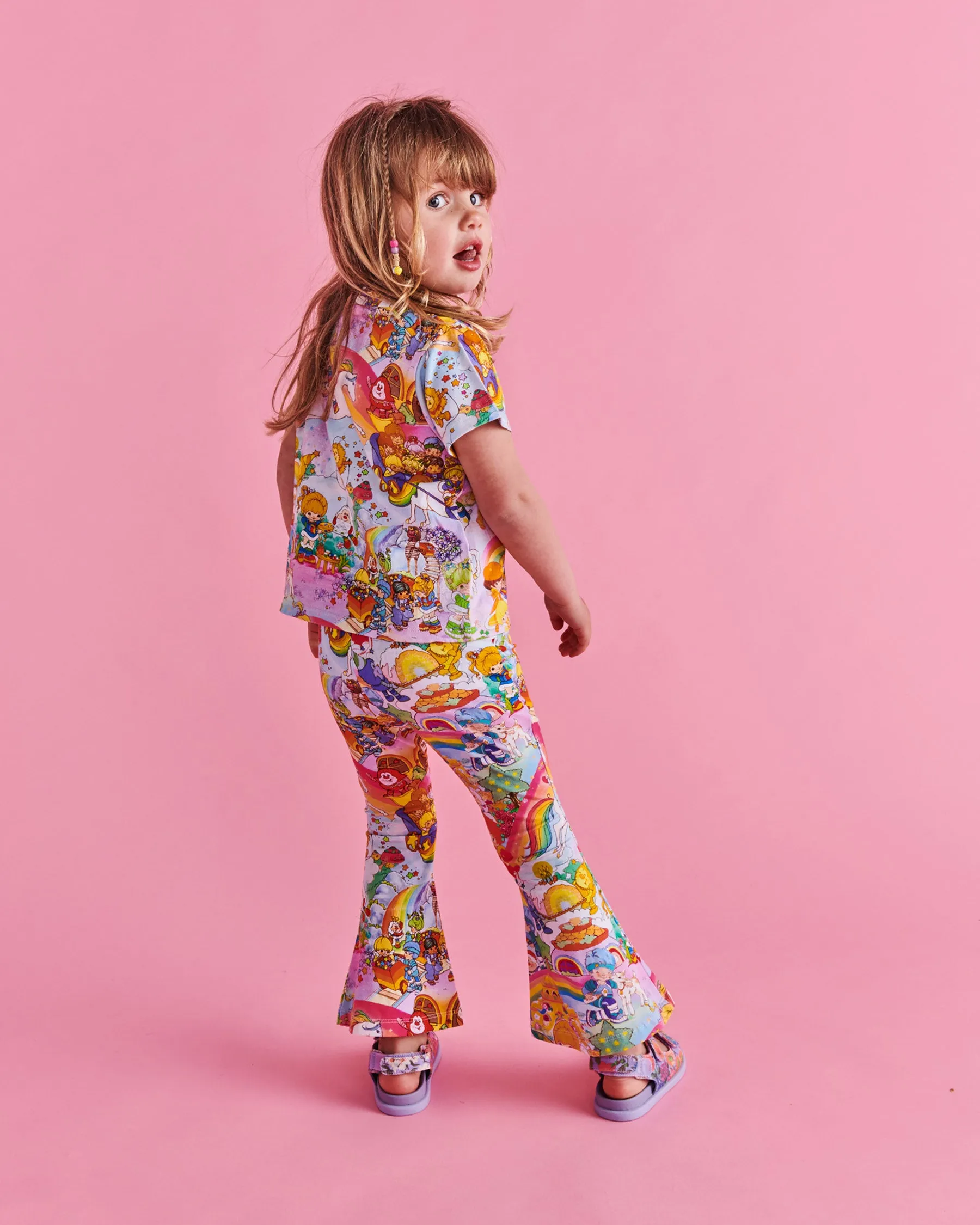 Kip & Co x Rainbow Brite Brite Side Organic Cotton Flare Leggings