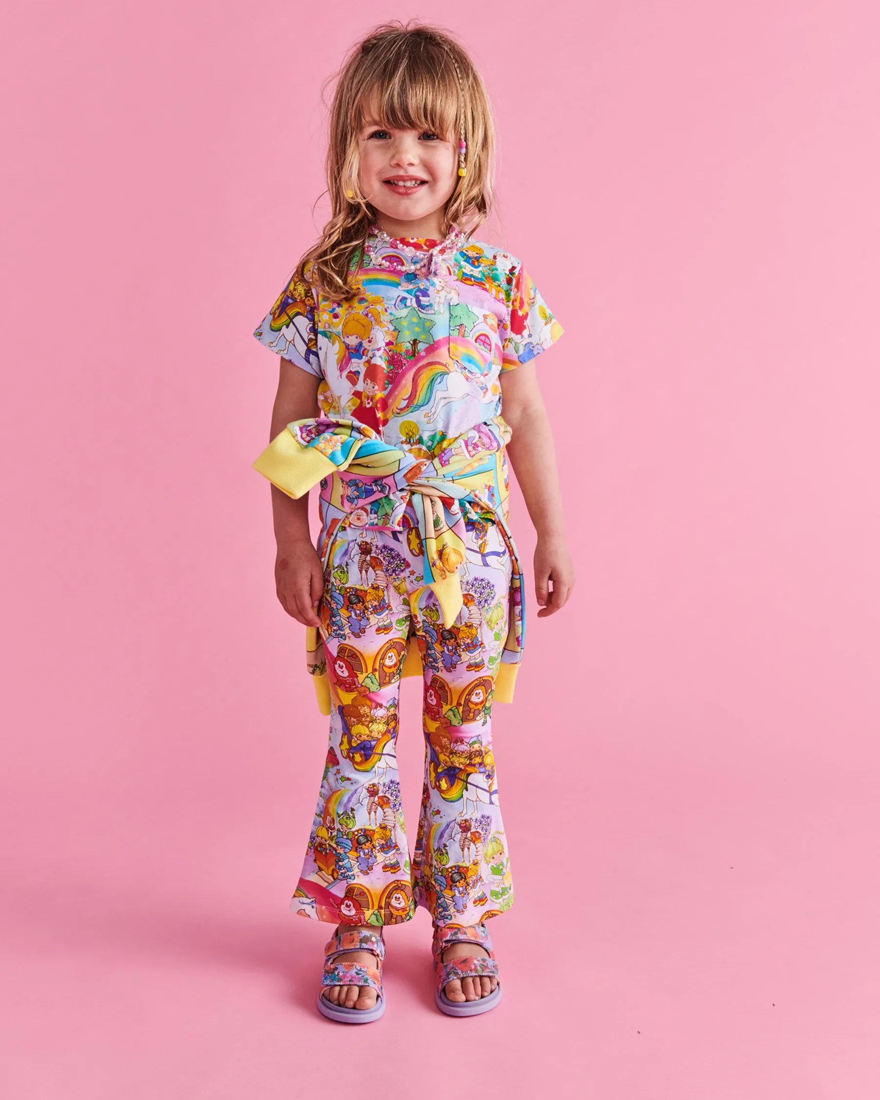 Kip & Co x Rainbow Brite Brite Side Organic Cotton Flare Leggings