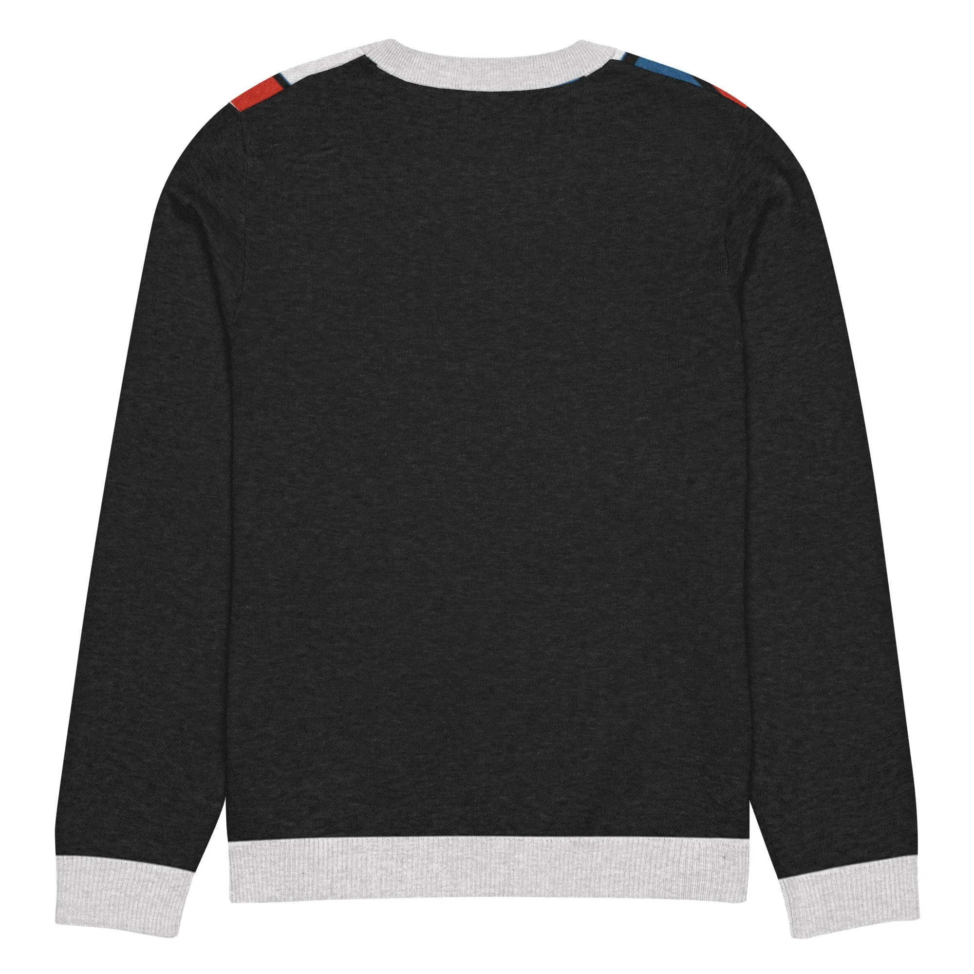 Knitted crew neck sweater / Piet Mondrian / fashion art