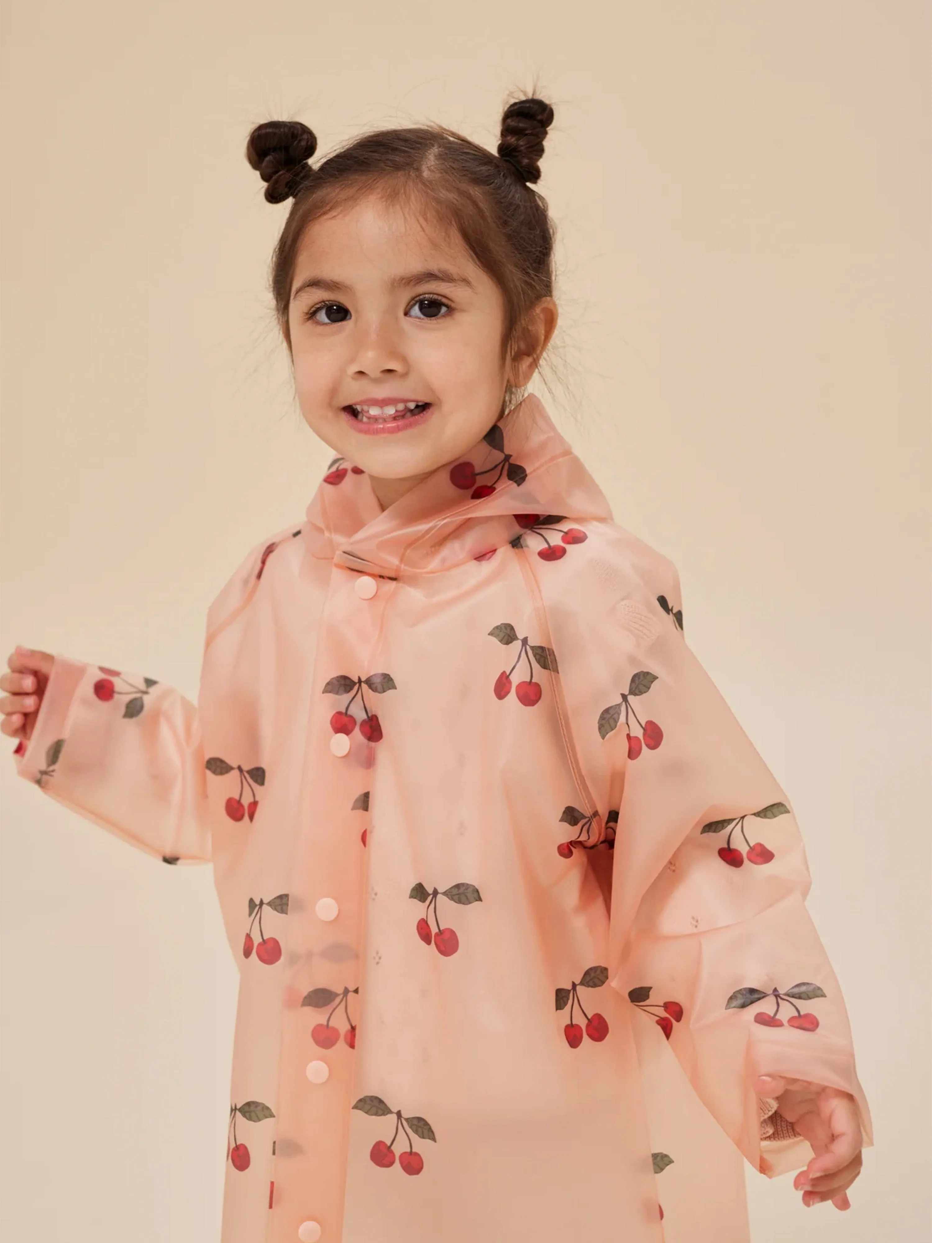 Konges Sløjd Girls Cherry Brume Raincoat in Pink