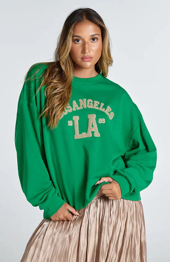 LA Sweater in Emerald