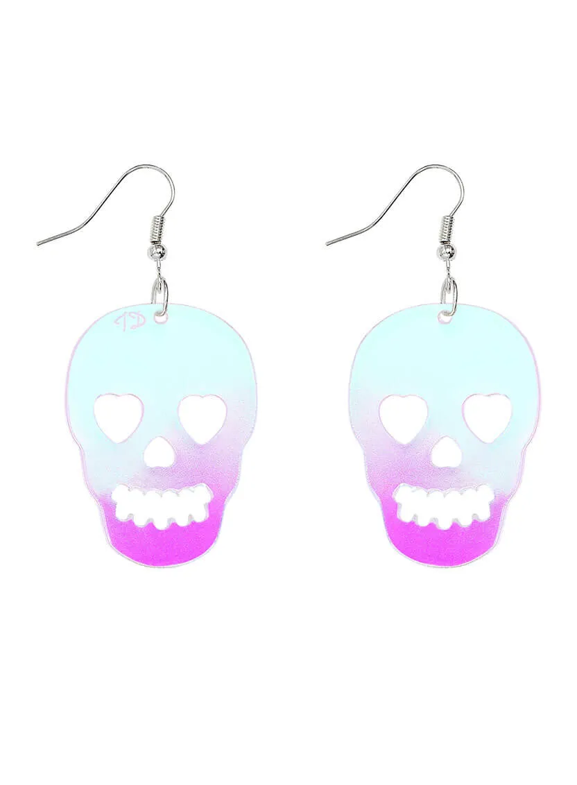 Large Skull Charm Earrings