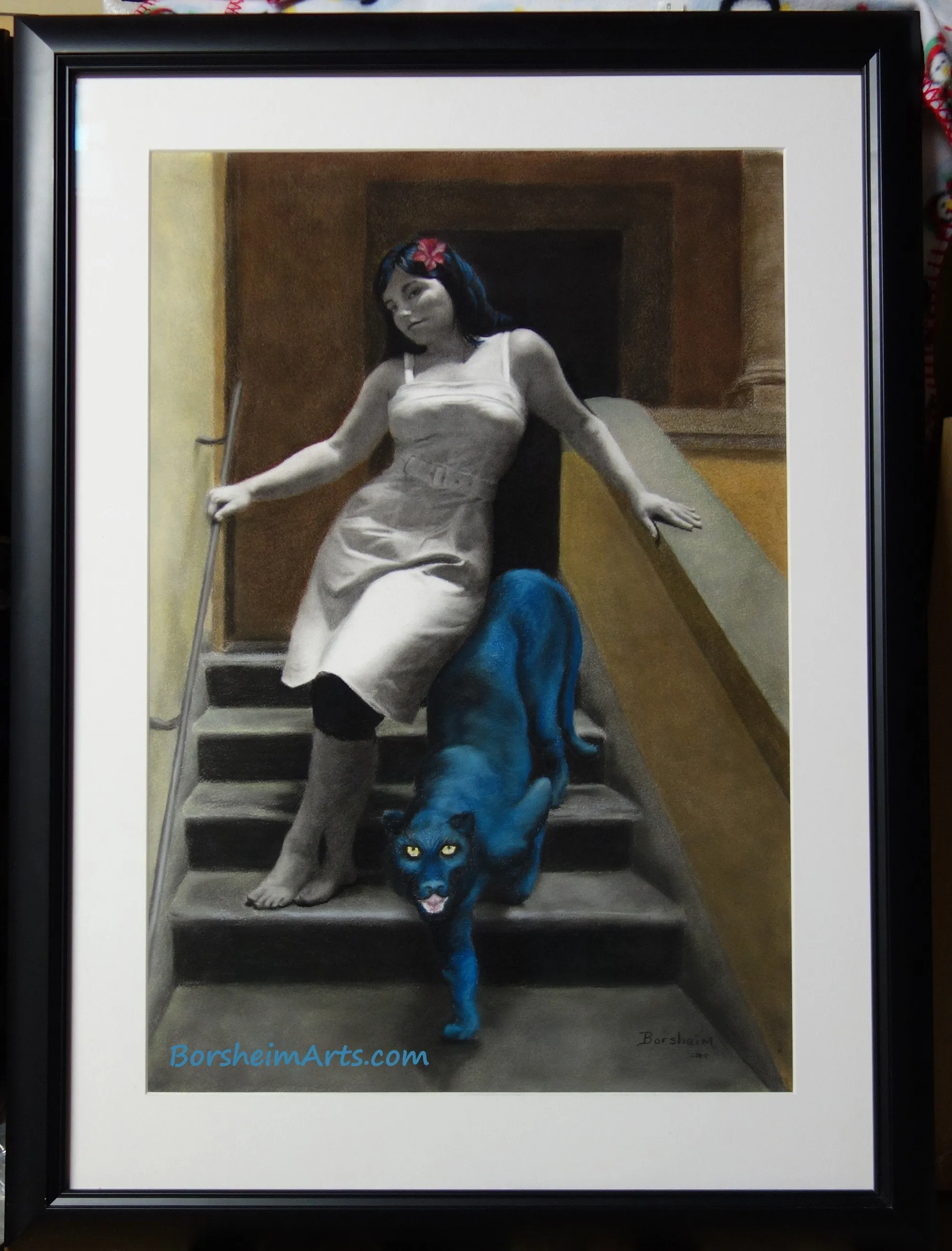 Le Scale dell Eros The Stairs of Love Woman Blue Panther