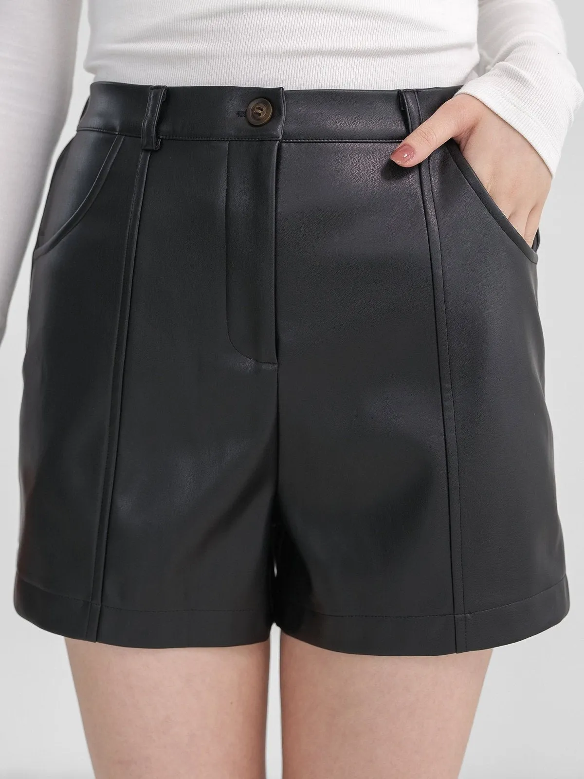 Leanna Leather Shorts