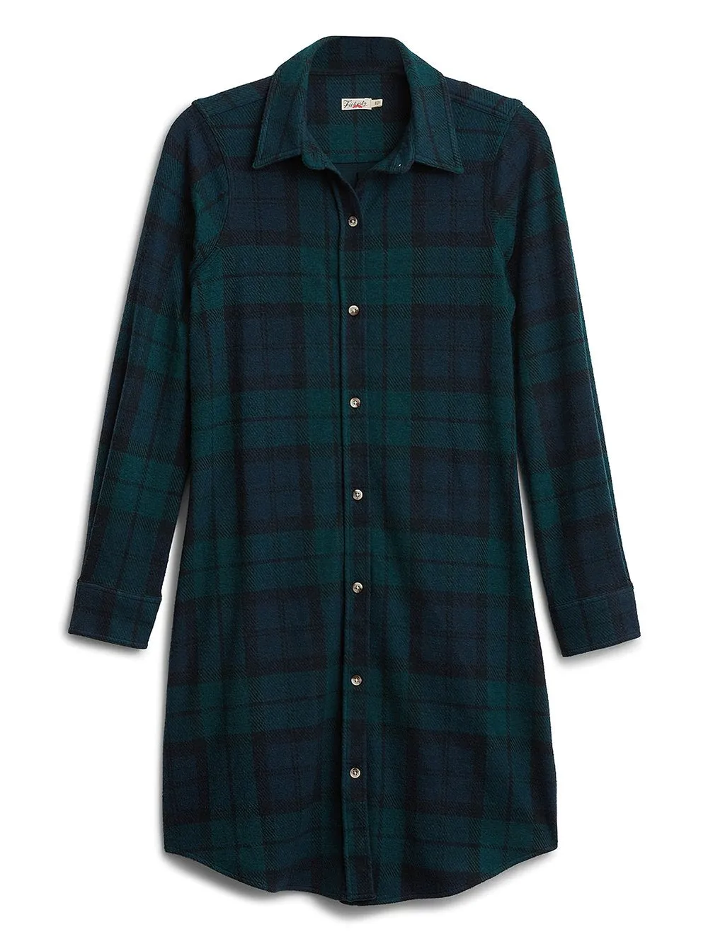 Legend Sweater Shirtdress in Black Watch Plaid