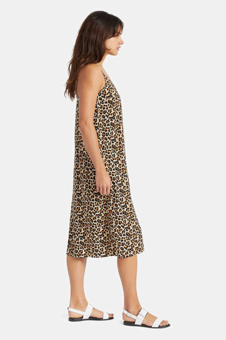 Leopard Midi Slip Dress - Leopard