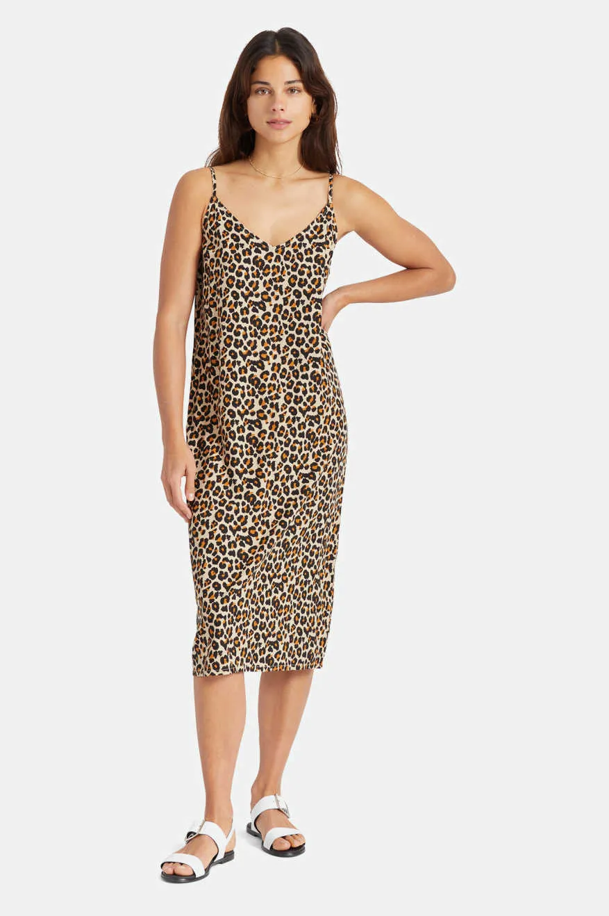 Leopard Midi Slip Dress - Leopard