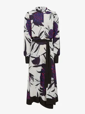 Lina floral woven midi dress