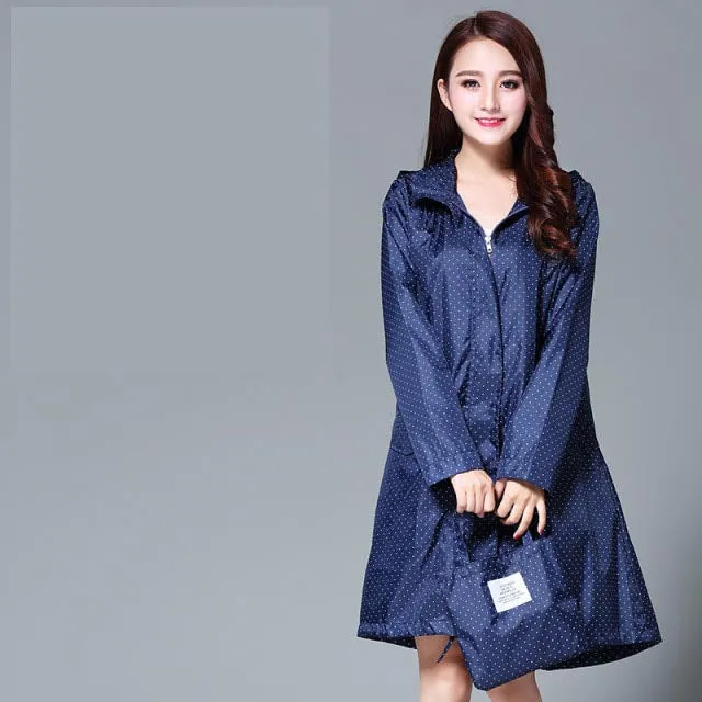 Long Raincoat Women Waterproof Windproof Hooded Light Hiking Men Rain Coat Ponchos Raincoat