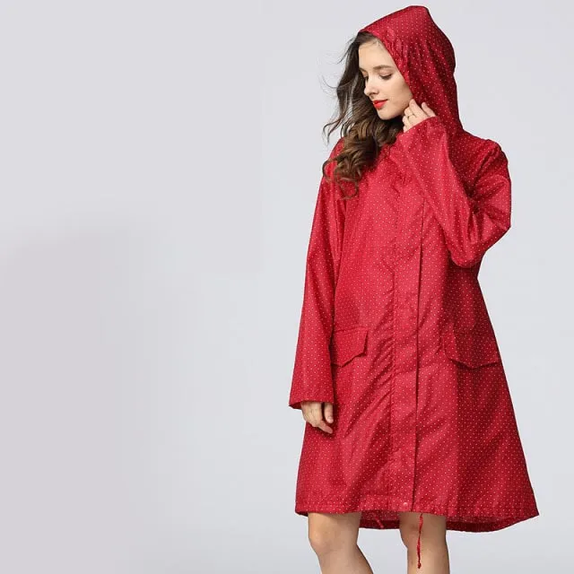 Long Raincoat Women Waterproof Windproof Hooded Light Hiking Men Rain Coat Ponchos Raincoat