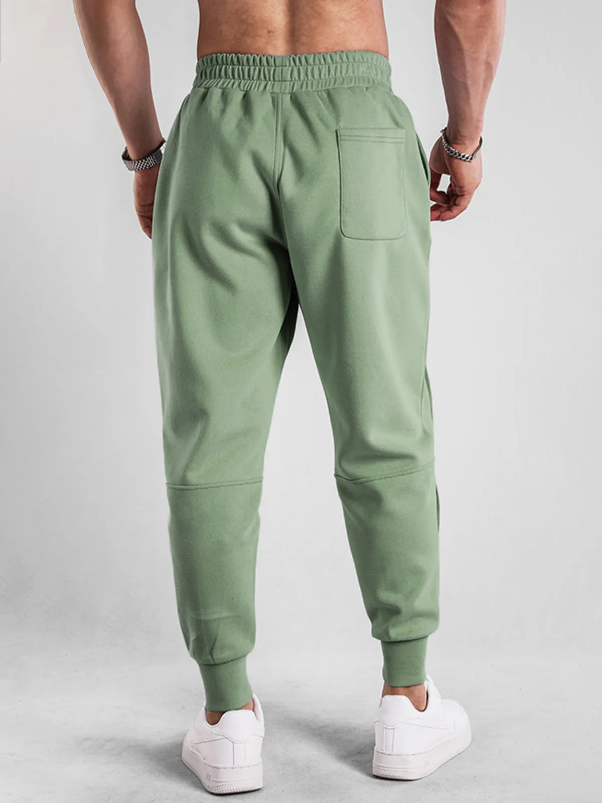 Loose Fit Tapered Sweatpant Button Jogger