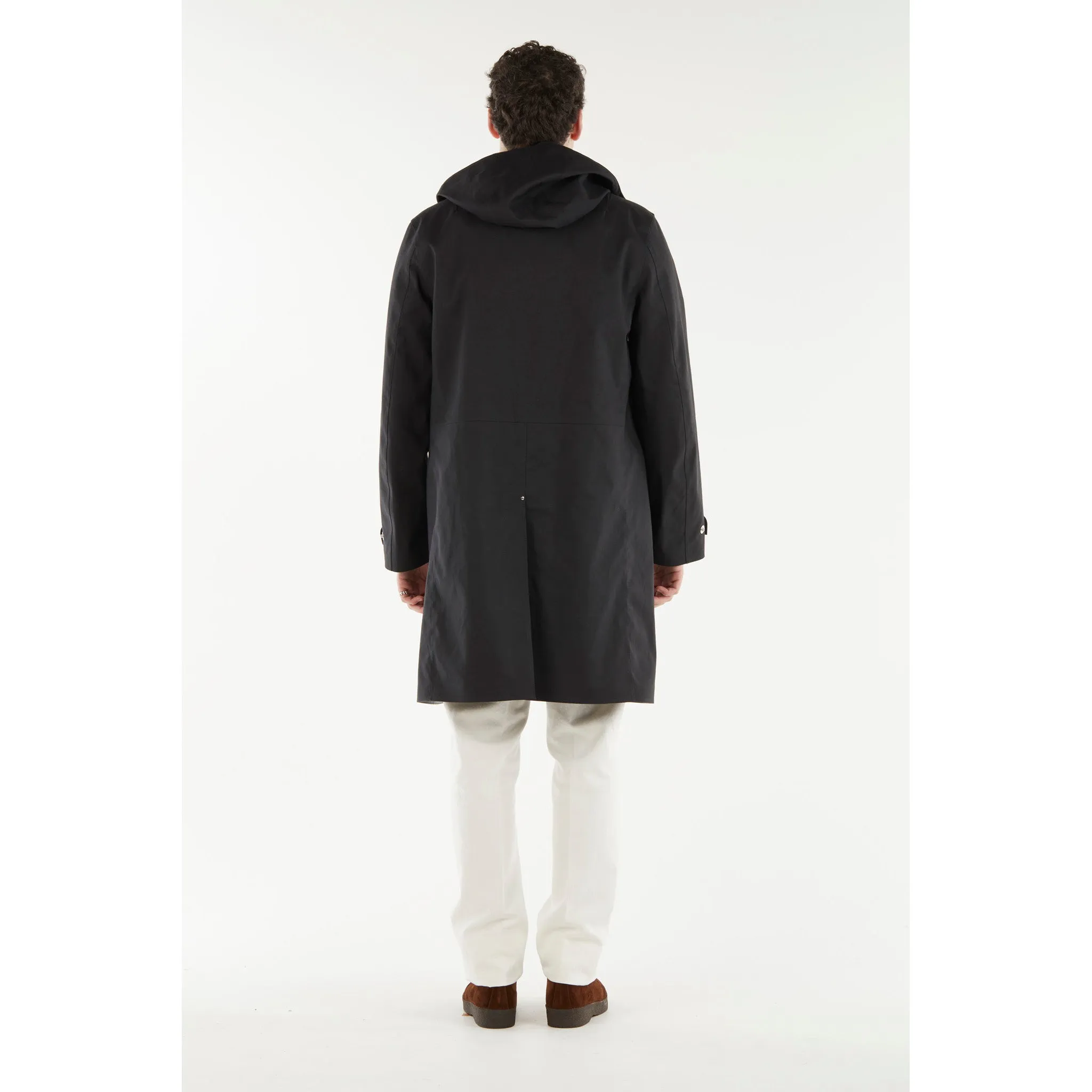 Mackintosh Granish Bonded Cotton Hooded Parka in Black