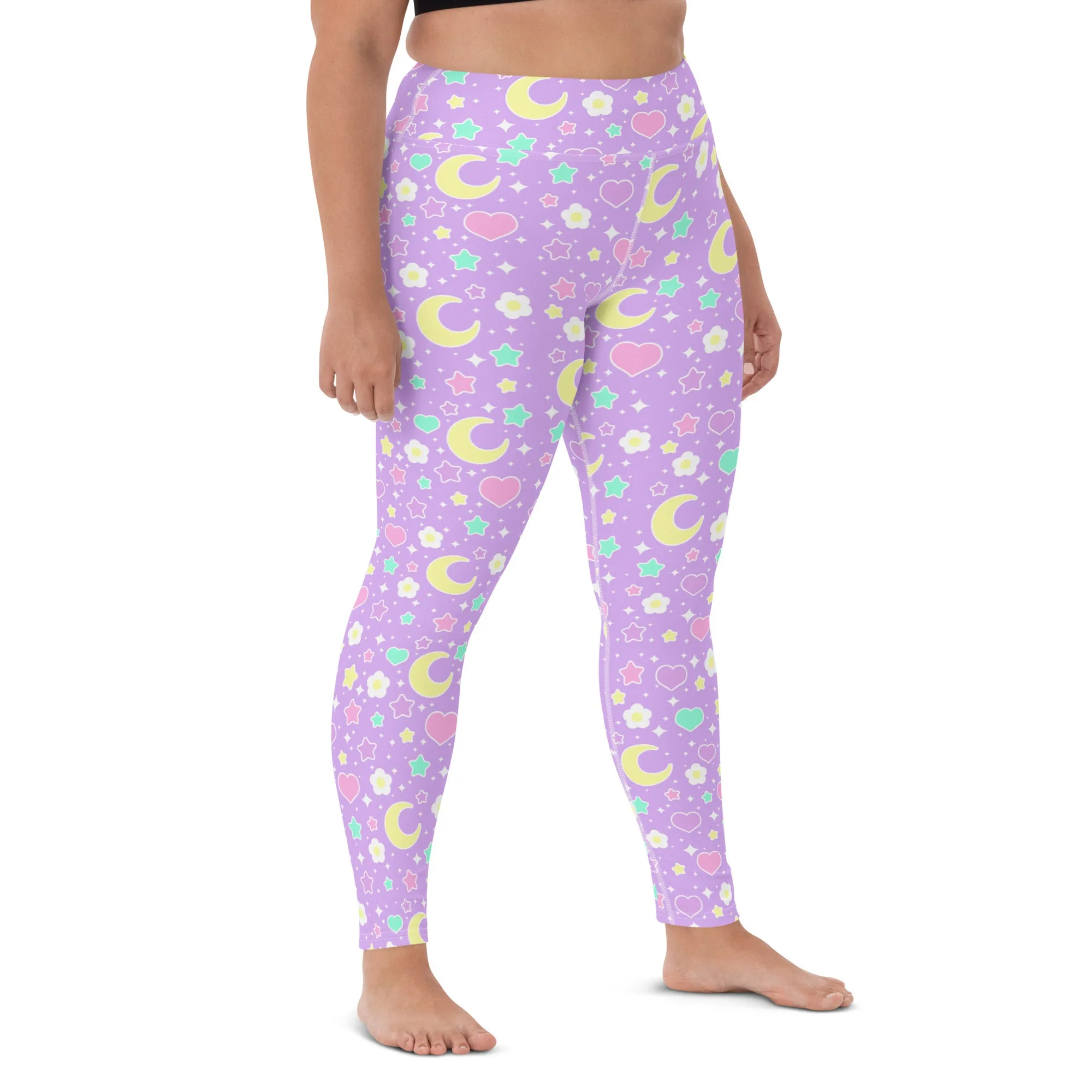 Magical Spring Purple Yoga Leggings