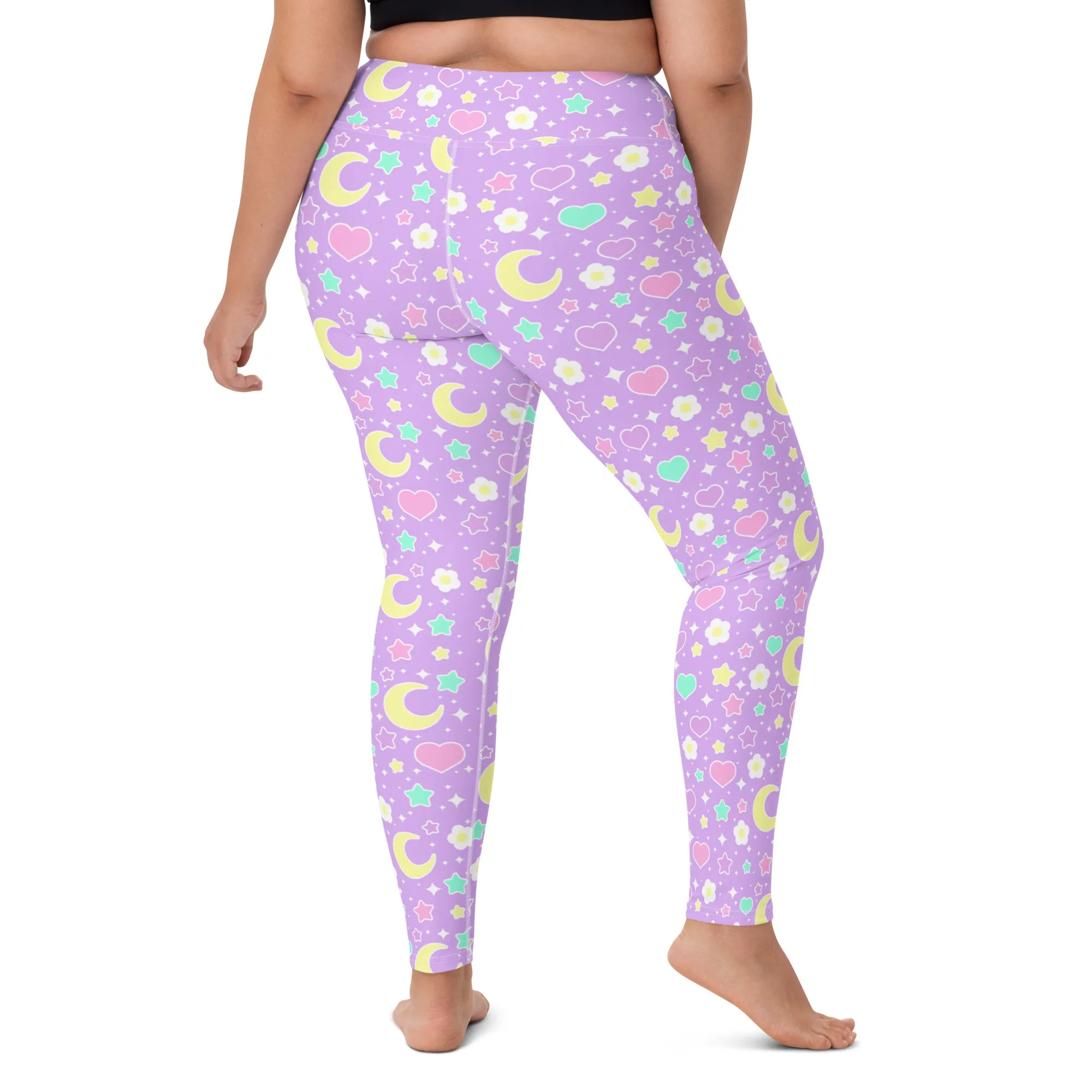 Magical Spring Purple Yoga Leggings