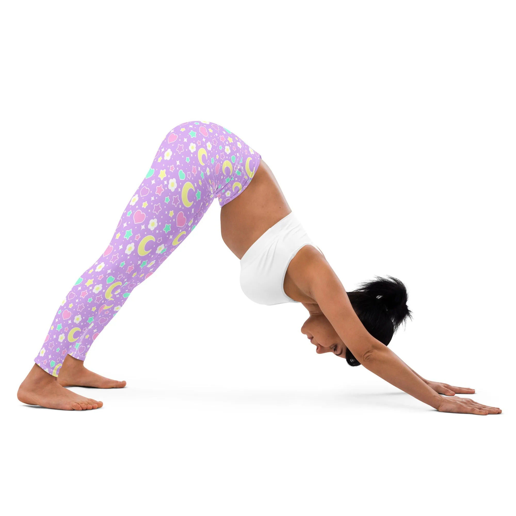 Magical Spring Purple Yoga Leggings