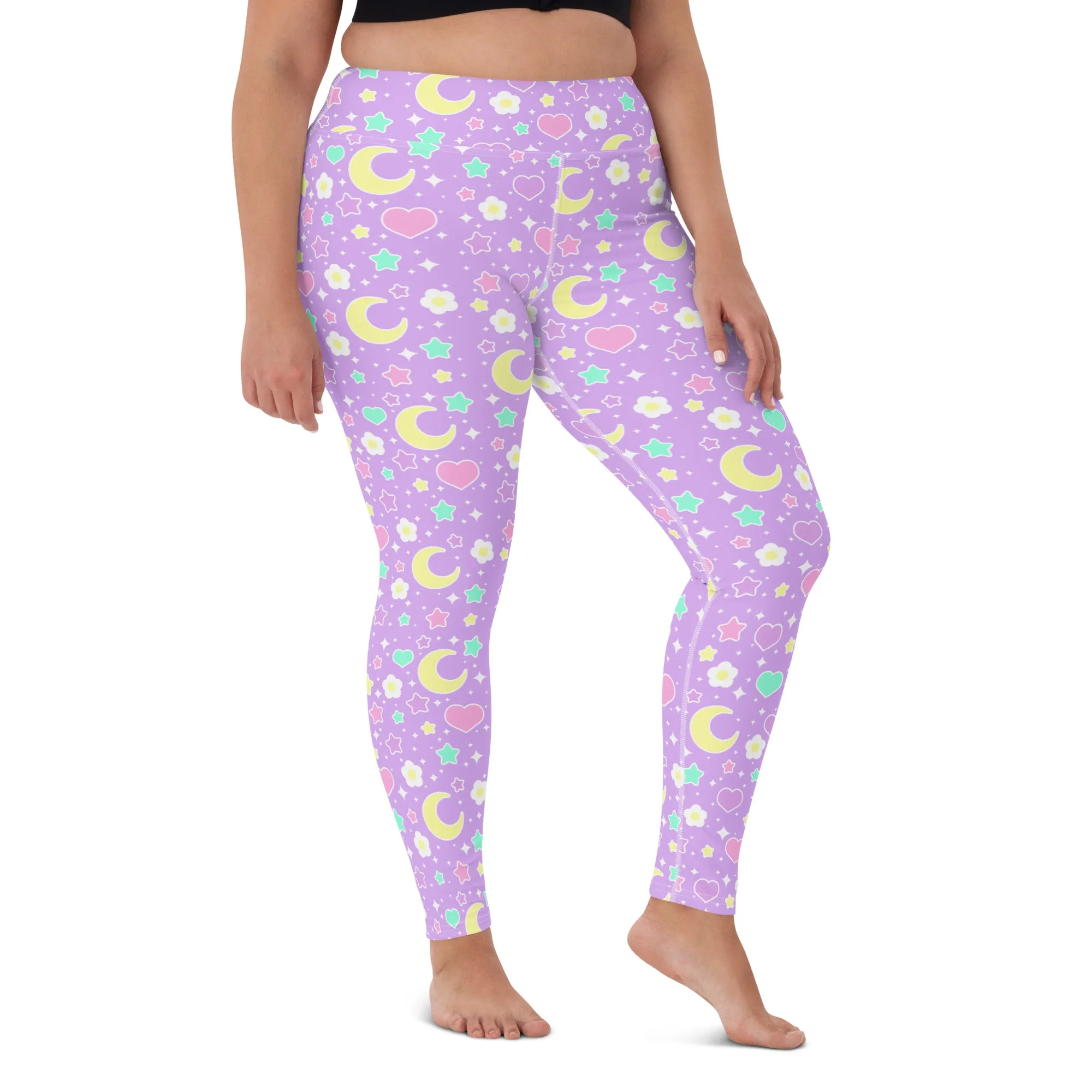 Magical Spring Purple Yoga Leggings