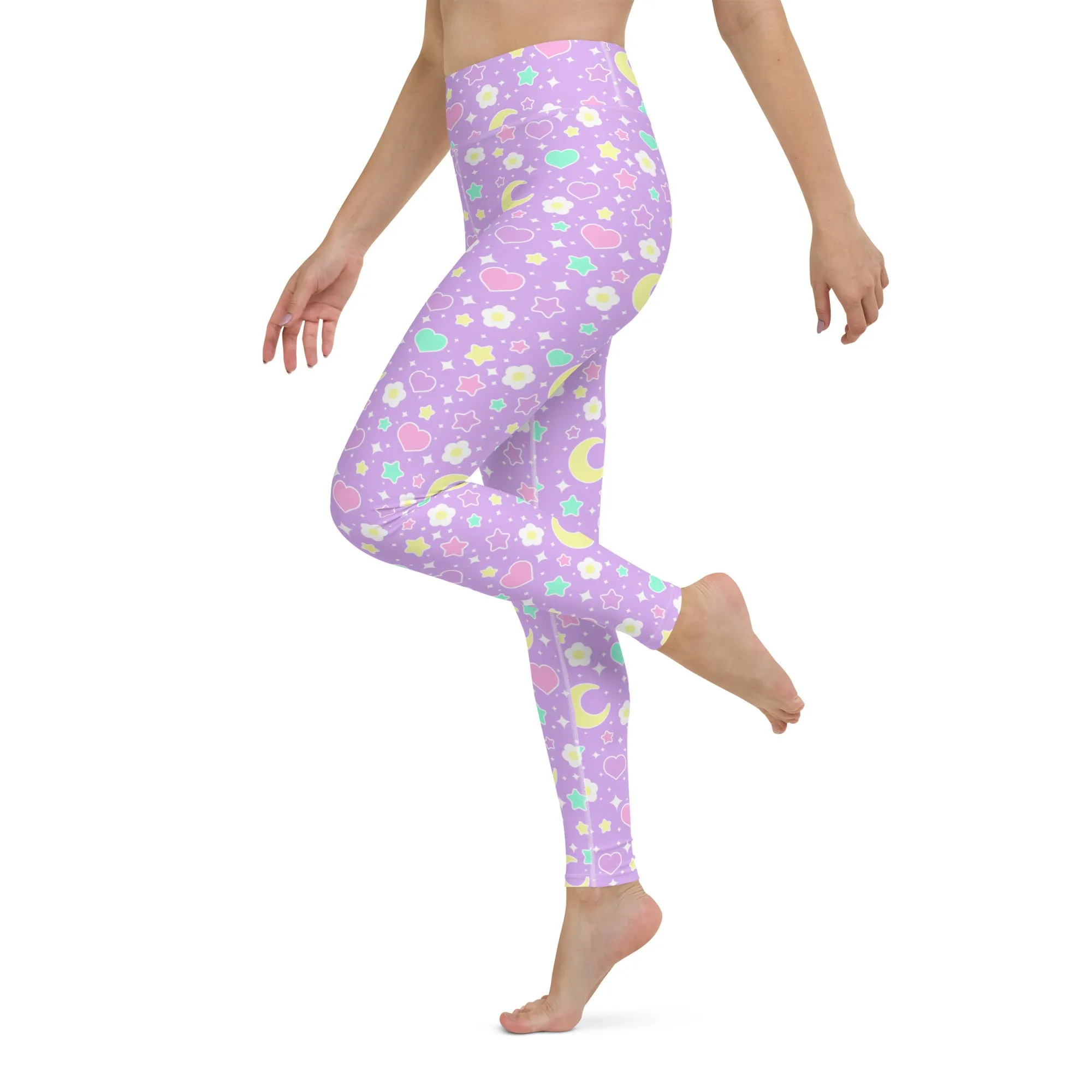 Magical Spring Purple Yoga Leggings