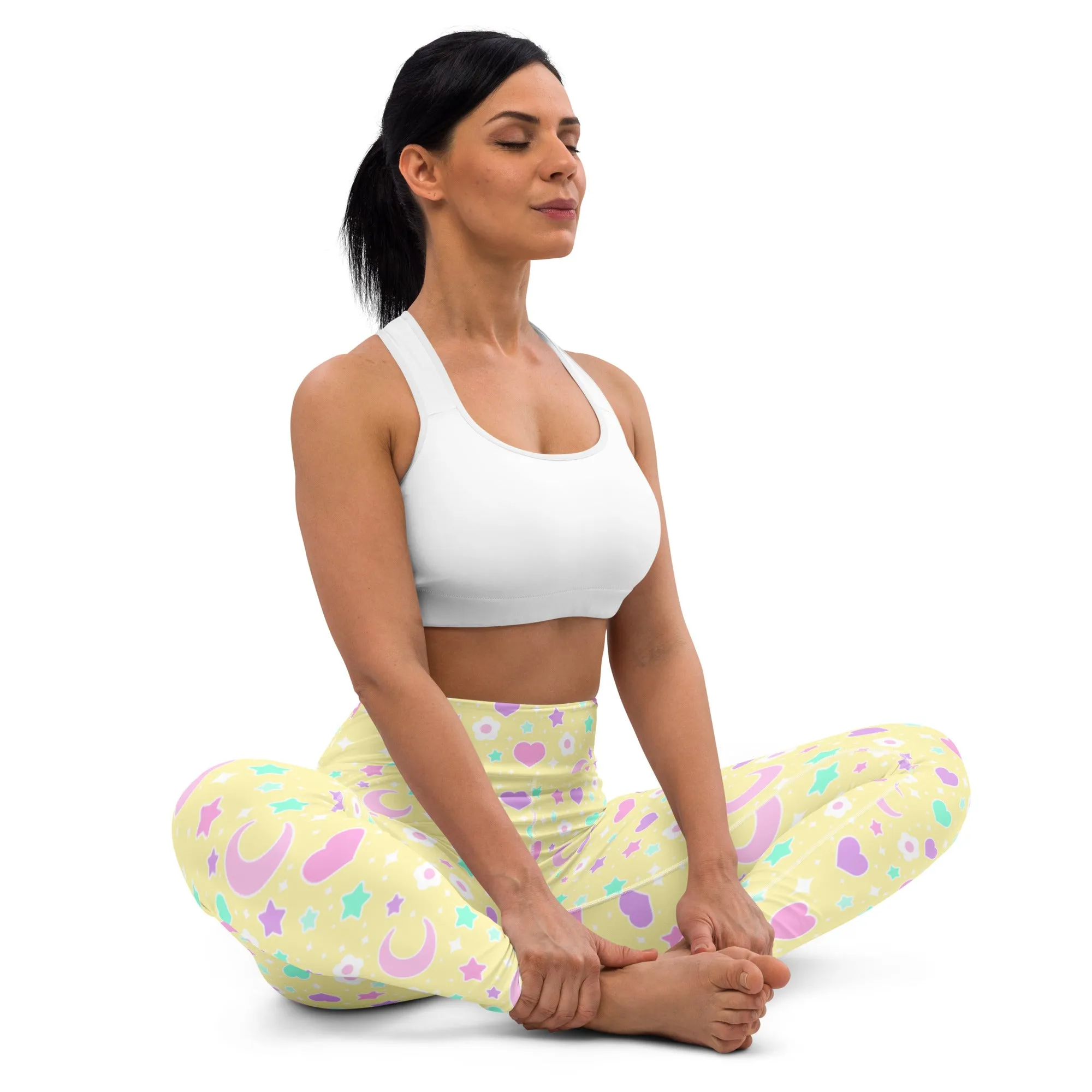 Magical Spring Yellow Yoga Leggings