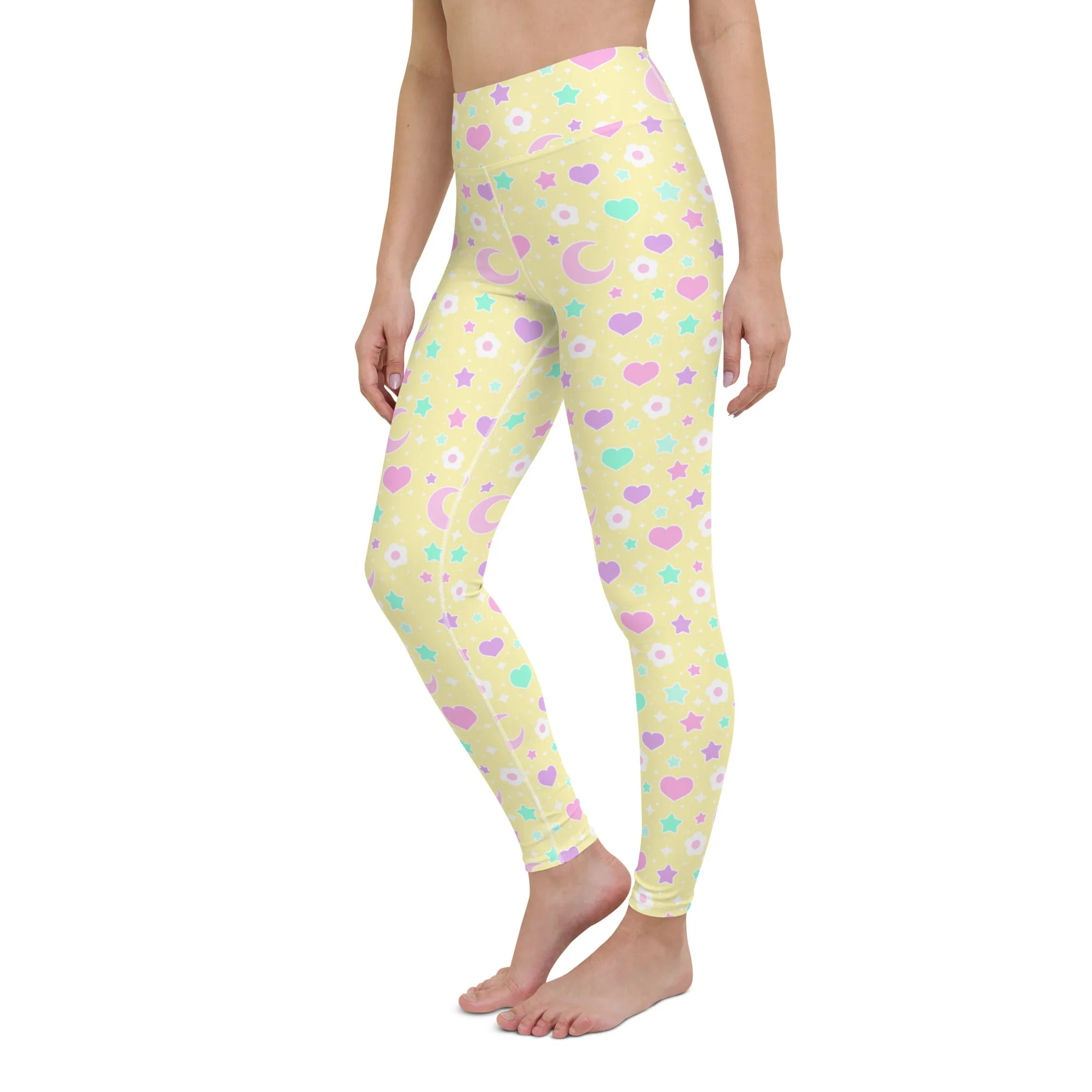 Magical Spring Yellow Yoga Leggings