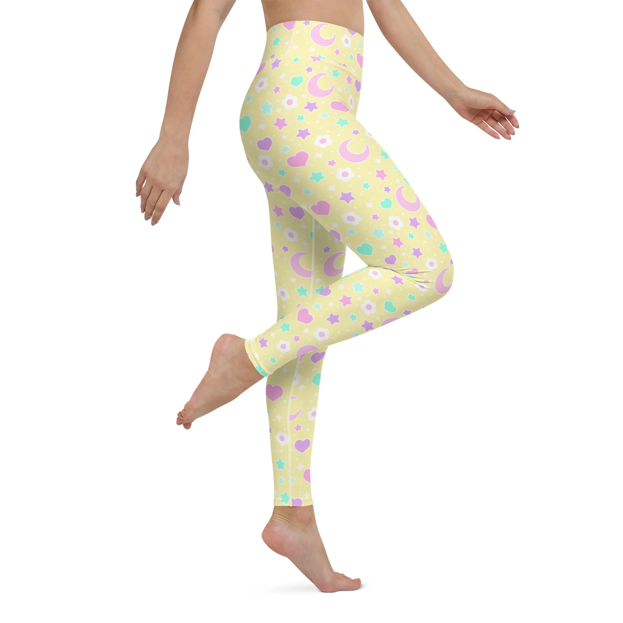 Magical Spring Yellow Yoga Leggings