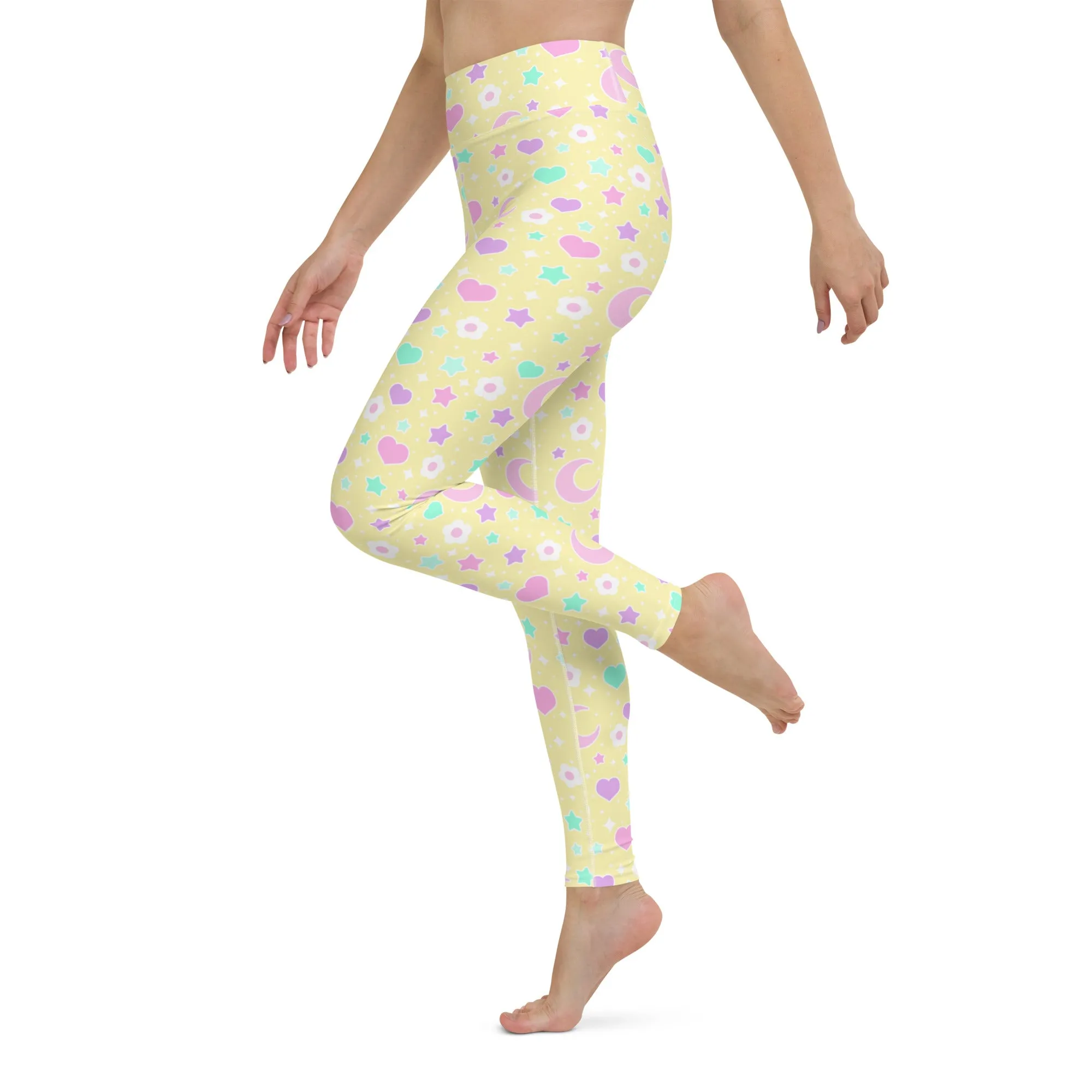 Magical Spring Yellow Yoga Leggings