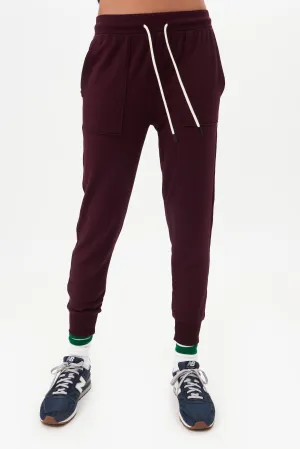 Marlon Fleece Sweatpant, Prune