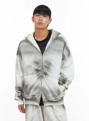 Men's Chic Washed Zip Hoodie IS419