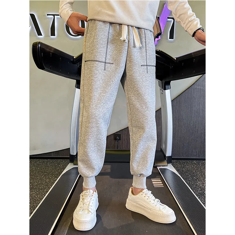 Men's Striped Stitching Casual All Match Sweatpants