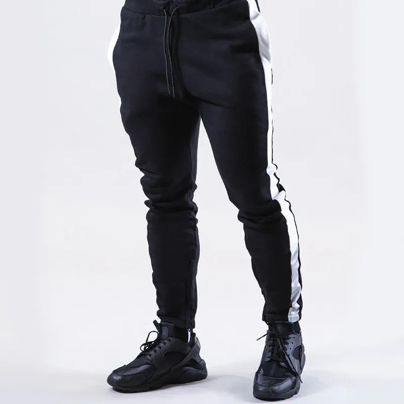 Men's Sweatpants Fitness Bodybuilding Pants Casual Men Joggers Pants Cotton Sweatpants Slim Fit Streetwear