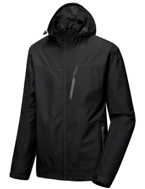 Men's Waterproof Hooded Hiking Travel Rain Shell Jacket