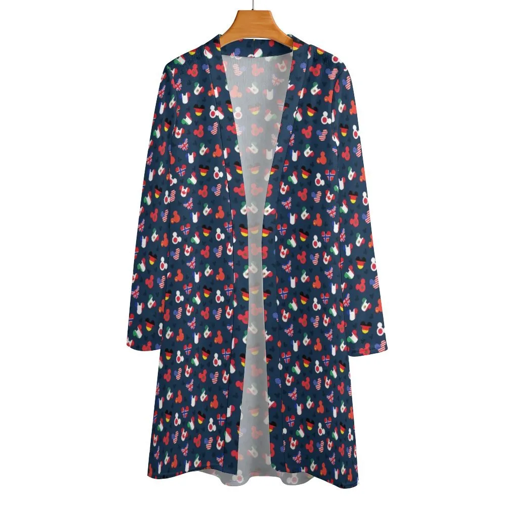 Mickey Flags Women's Mid-Length Cardigan