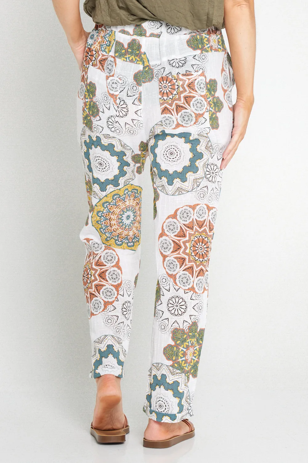 Mojave Linen Pants - Desert Blooms