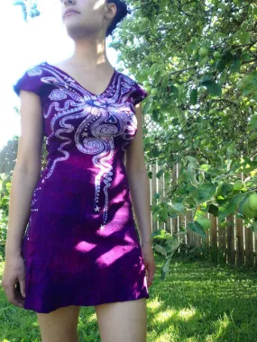 Moon Berry Organic Cotton Batik Dress