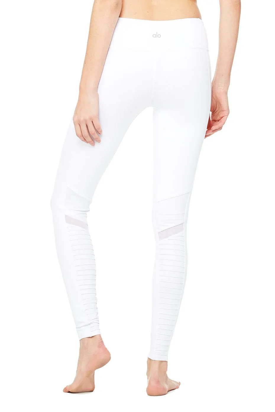 Moto Legging - White/White Glossy