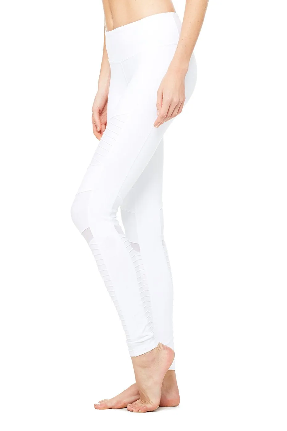 Moto Legging - White/White Glossy