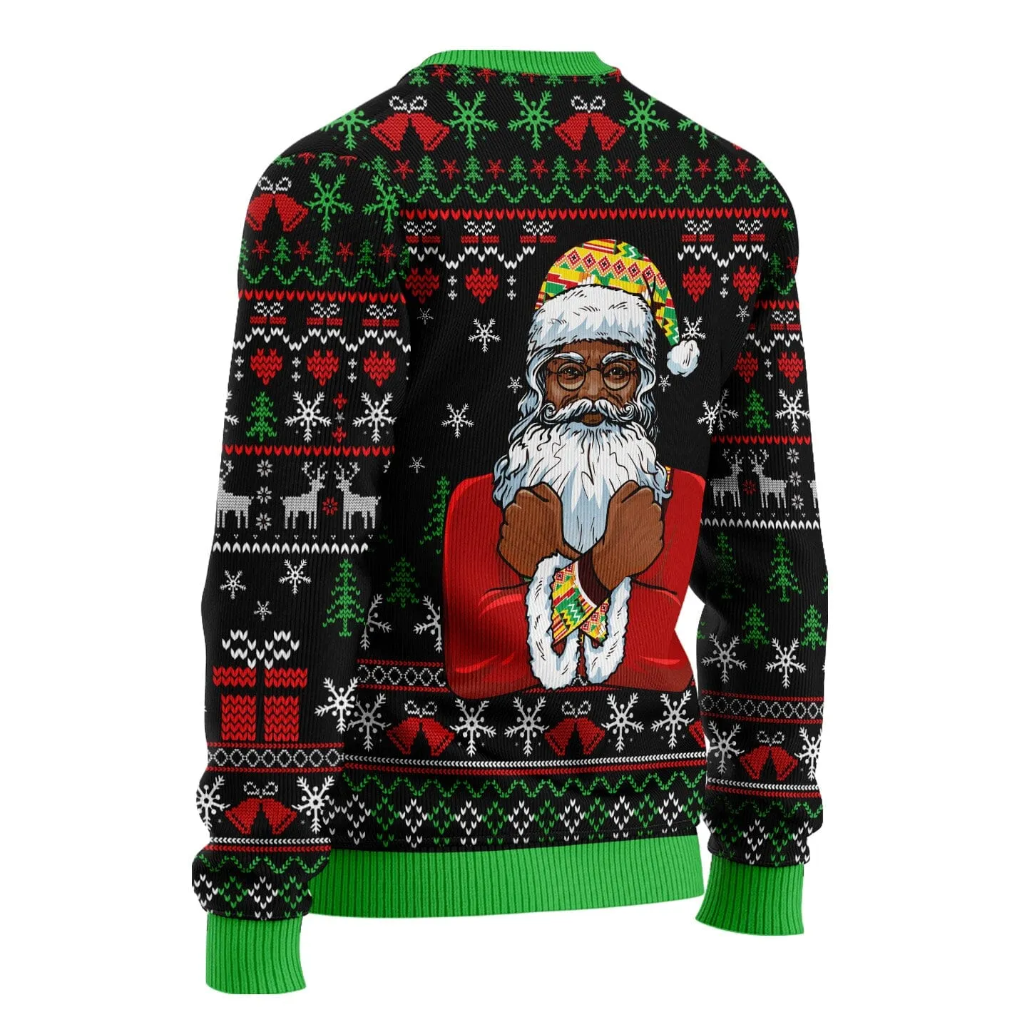 Mr. and Mrs. Santa With African Traditional Costume Ugly Sweatshirt