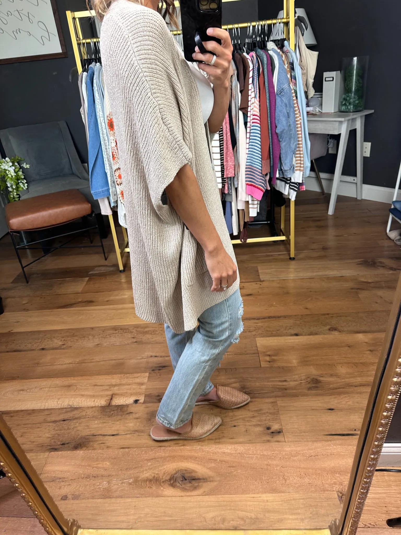 Never Too Late Dolman Sleeveless Cardigan - Multiple Options