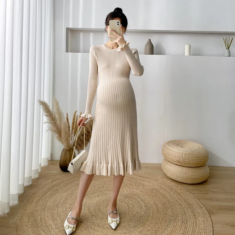 New Style Maternity Sweater Knitted Dress