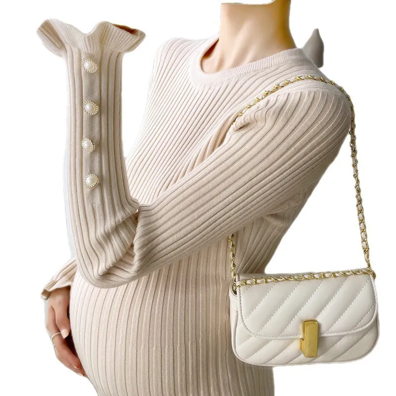 New Style Maternity Sweater Knitted Dress