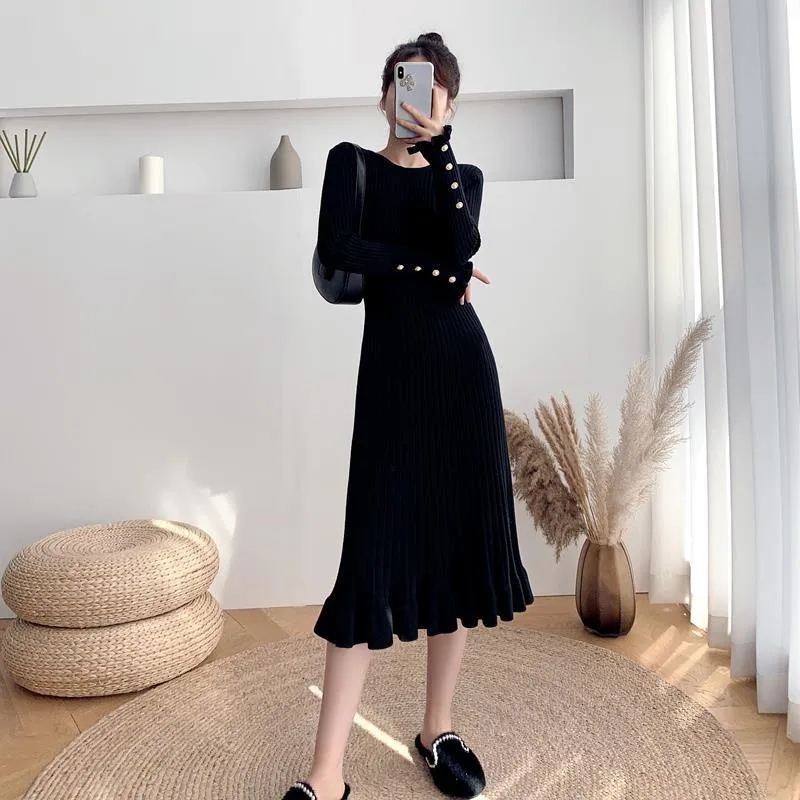 New Style Maternity Sweater Knitted Dress