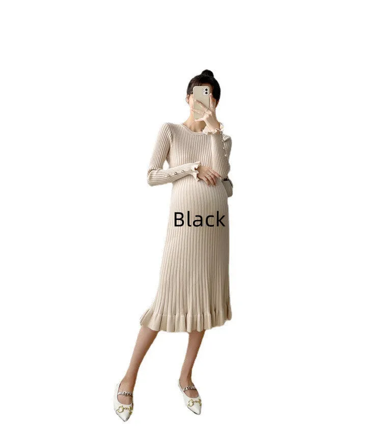 New Style Maternity Sweater Knitted Dress