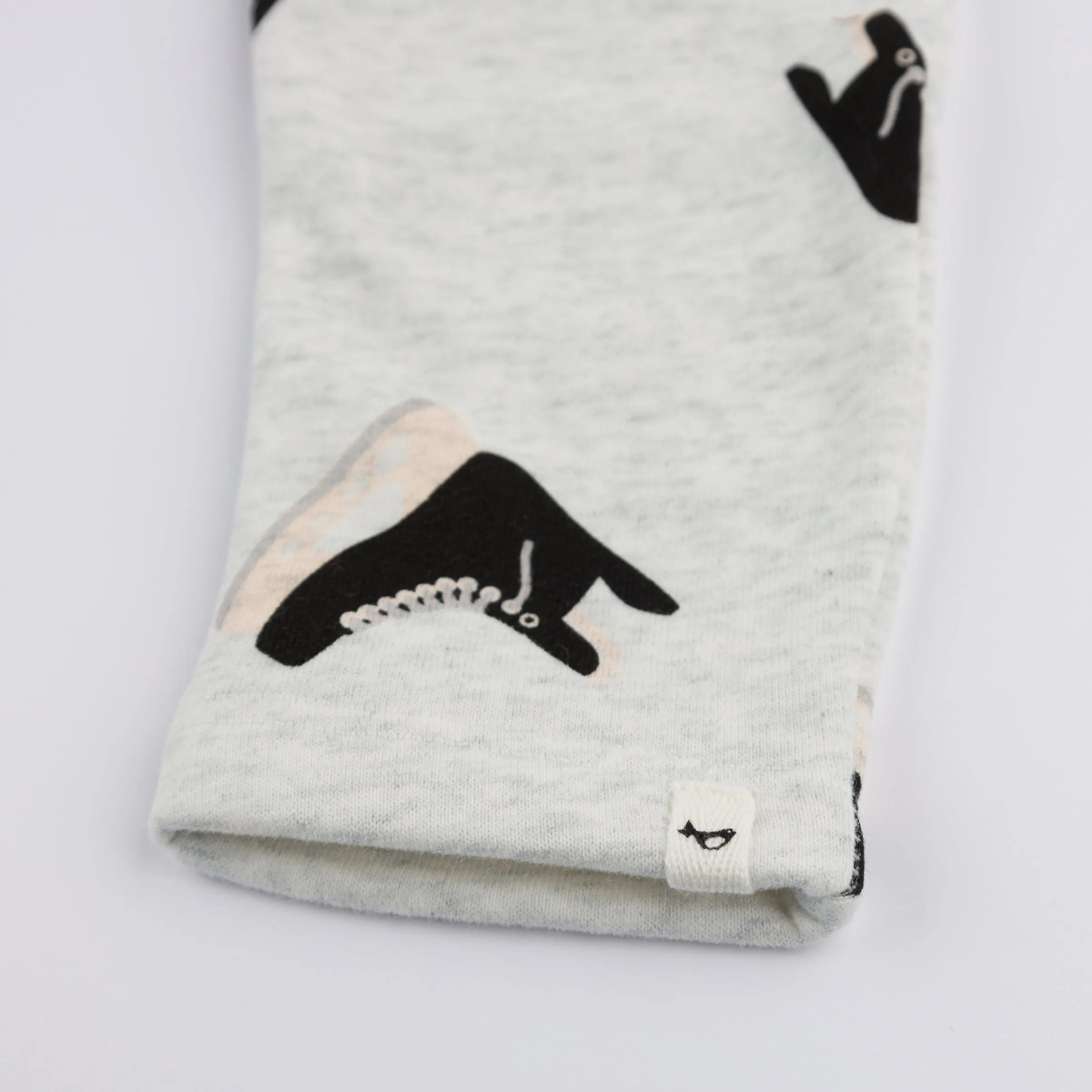 oh baby! Brooklyn Jogger Pants - Hockey Skate Print - Heather Gray